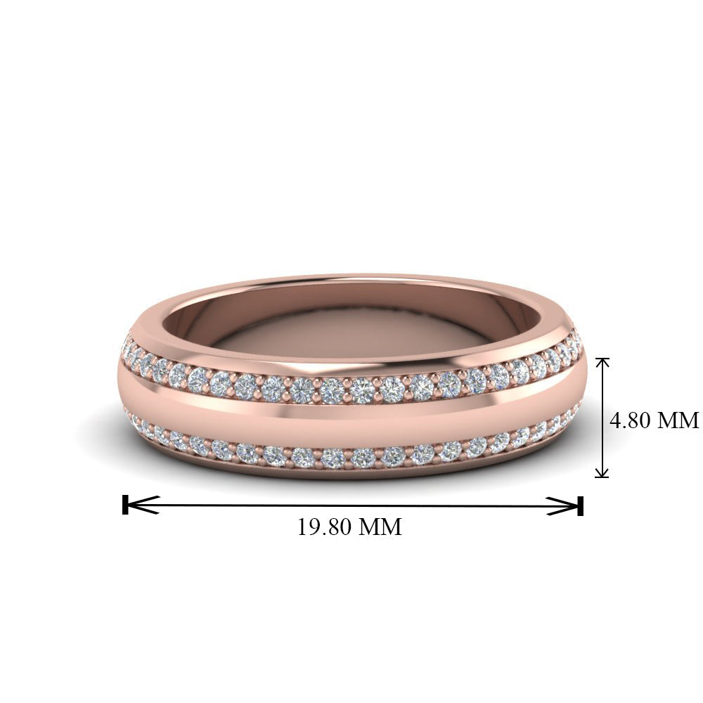 Beveled Edge Matte Eternity Mens Engagement Ring Fascinating Diamonds
