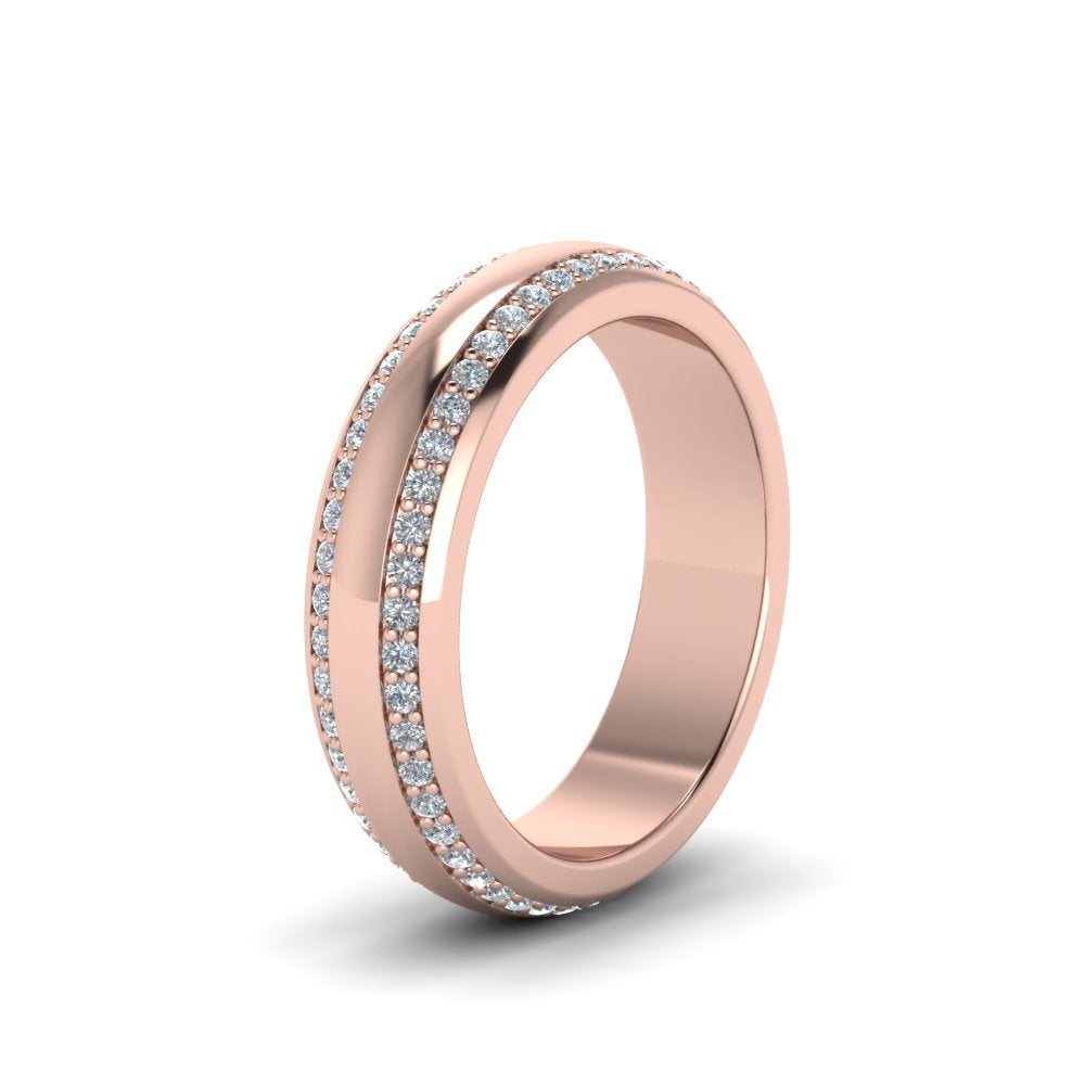 Beveled Edge Matte Eternity Mens Engagement Ring Fascinating Diamonds