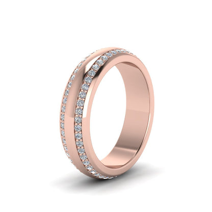 Beveled Edge Matte Eternity Mens Engagement Ring Fascinating Diamonds