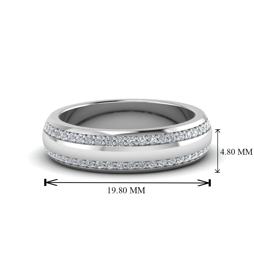 Beveled Edge Matte Eternity Mens Engagement Ring Fascinating Diamonds