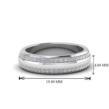Beveled Edge Matte Eternity Mens Engagement Ring Fascinating Diamonds