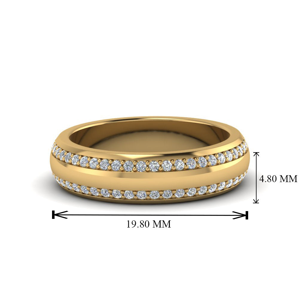 Beveled Edge Matte Eternity Mens Engagement Ring Fascinating Diamonds