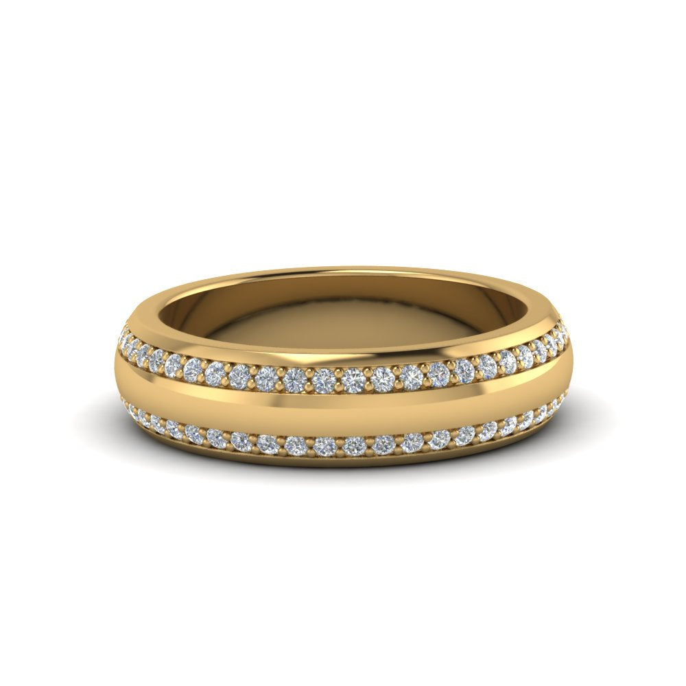 Beveled Edge Matte Eternity Mens Engagement Ring Fascinating Diamonds