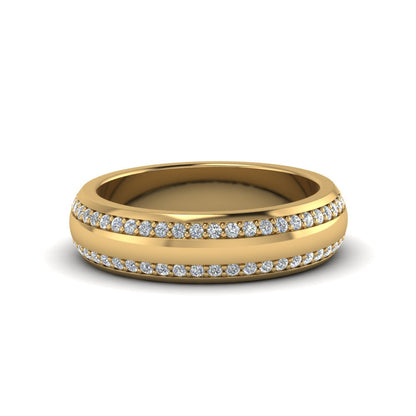 Beveled Edge Matte Eternity Mens Engagement Ring Fascinating Diamonds
