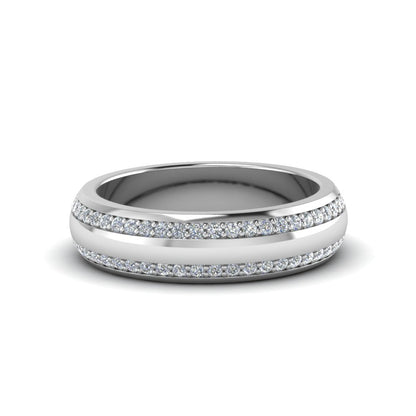 Beveled Edge Matte Eternity Mens Engagement Ring Fascinating Diamonds