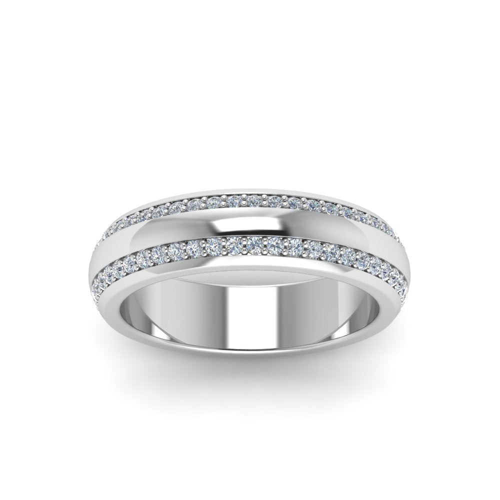 Beveled Edge Matte Eternity Mens Engagement Ring Fascinating Diamonds