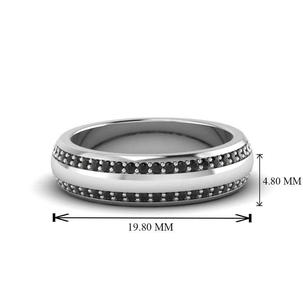 Beveled Edge Matte Eternity Mens Engagement Ring Fascinating Diamonds