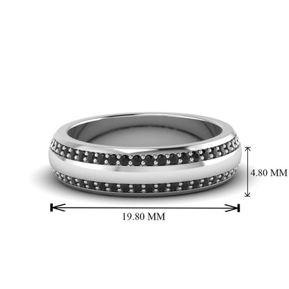 Beveled Edge Matte Eternity Mens Engagement Ring Fascinating Diamonds