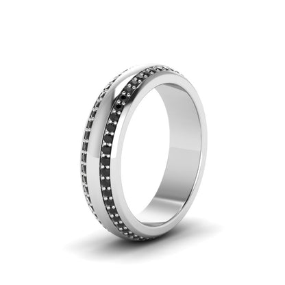 Beveled Edge Matte Eternity Mens Engagement Ring Fascinating Diamonds