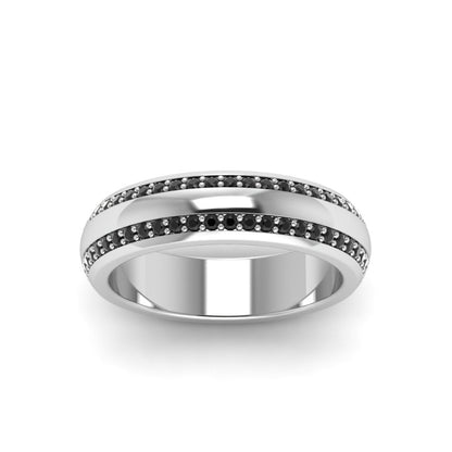 Beveled Edge Matte Eternity Mens Engagement Ring Fascinating Diamonds