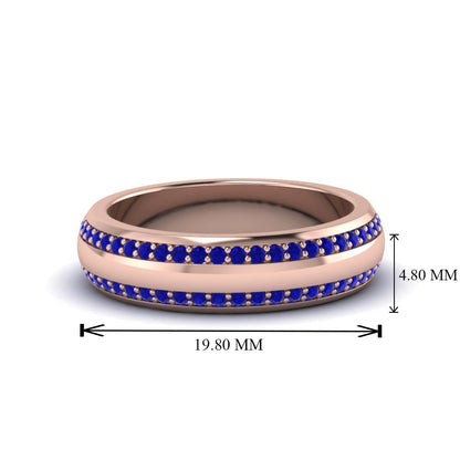 Beveled Edge Matte Eternity Mens Engagement Ring Fascinating Diamonds