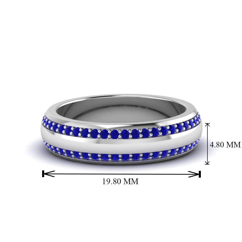 Beveled Edge Matte Eternity Mens Engagement Ring Fascinating Diamonds