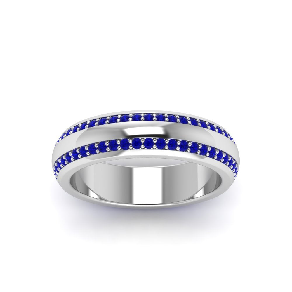 Beveled Edge Matte Eternity Mens Engagement Ring Fascinating Diamonds