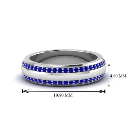 Beveled Edge Matte Eternity Mens Engagement Ring Fascinating Diamonds