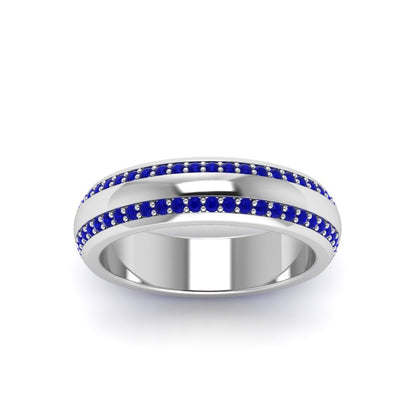 Beveled Edge Matte Eternity Mens Engagement Ring Fascinating Diamonds