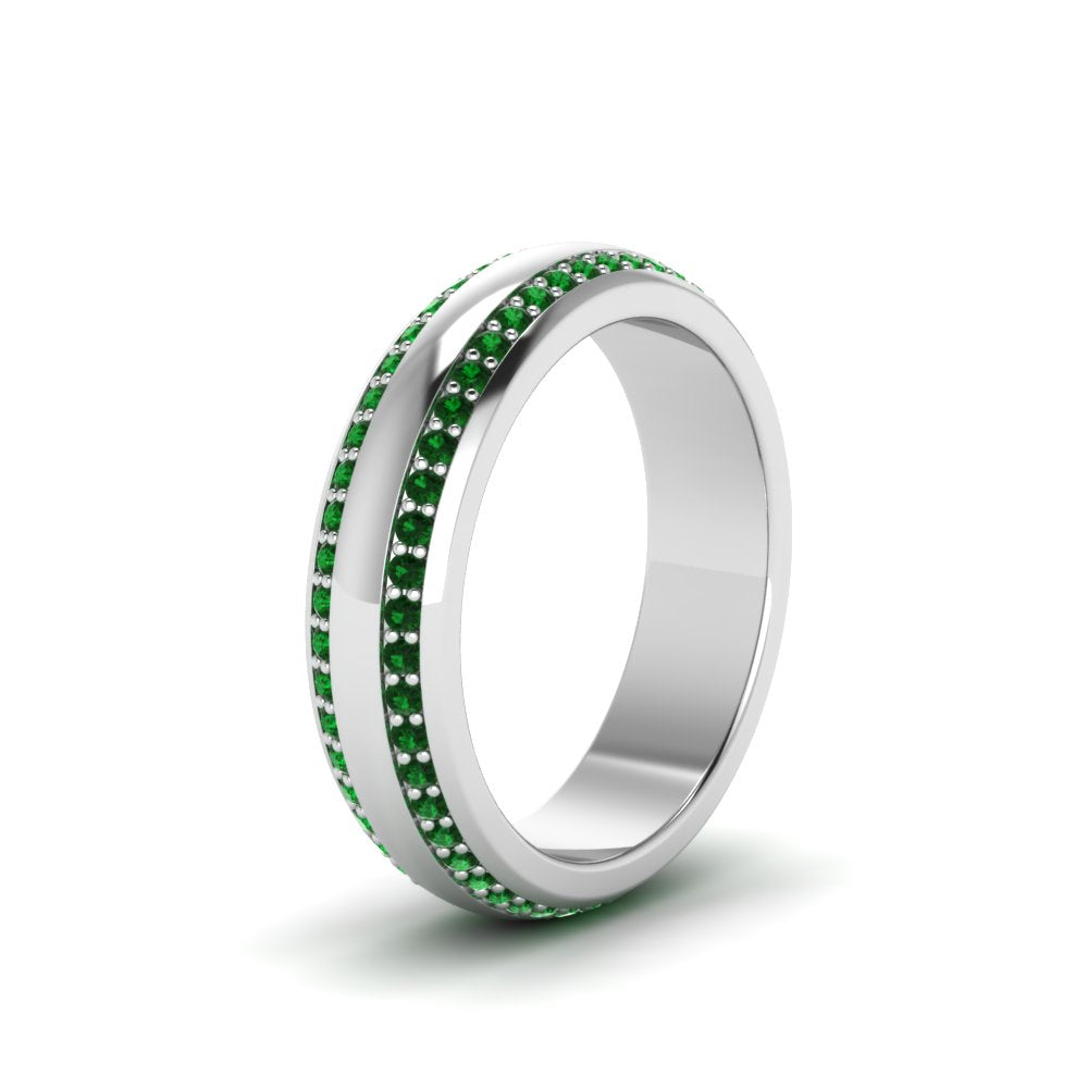 Beveled Edge Matte Eternity Mens Engagement Ring Fascinating Diamonds