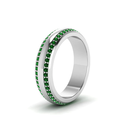 Beveled Edge Matte Eternity Mens Engagement Ring Fascinating Diamonds