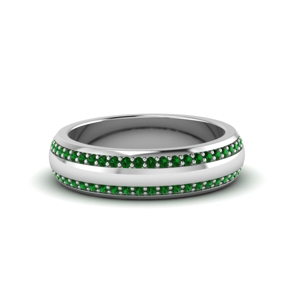 Beveled Edge Matte Eternity Mens Engagement Ring Fascinating Diamonds