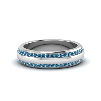 Beveled Edge Matte Eternity Mens Engagement Ring Fascinating Diamonds