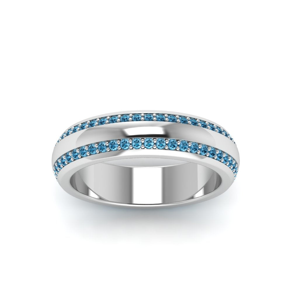 Beveled Edge Matte Eternity Mens Engagement Ring Fascinating Diamonds