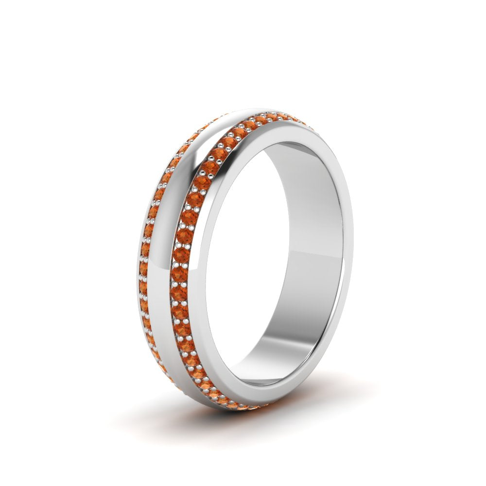 Beveled Edge Matte Eternity Mens Engagement Ring Fascinating Diamonds