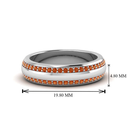 Beveled Edge Matte Eternity Mens Engagement Ring Fascinating Diamonds