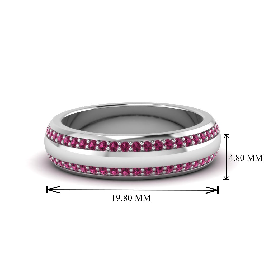 Beveled Edge Matte Eternity Mens Engagement Ring Fascinating Diamonds