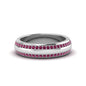 Beveled Edge Matte Eternity Mens Engagement Ring Fascinating Diamonds