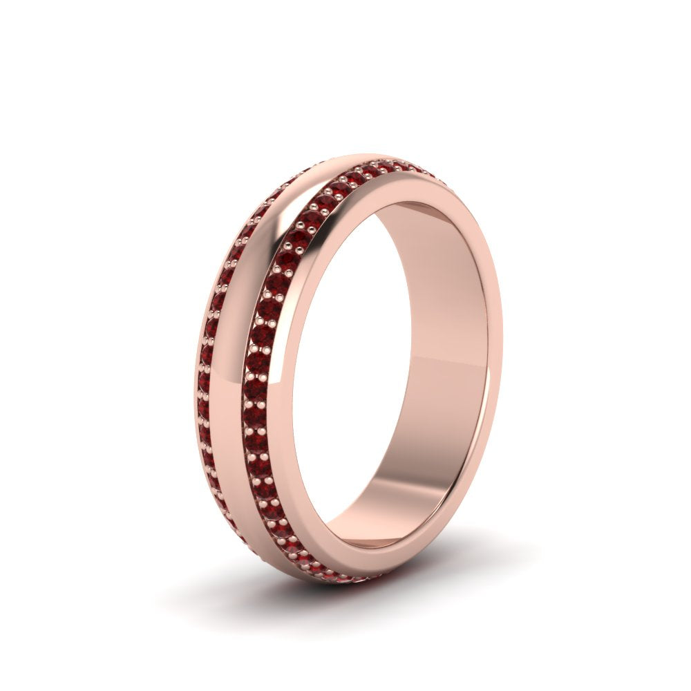 Beveled Edge Matte Eternity Mens Engagement Ring Fascinating Diamonds