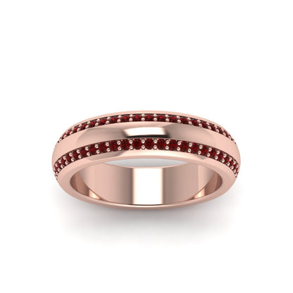 Beveled Edge Matte Eternity Mens Engagement Ring Fascinating Diamonds