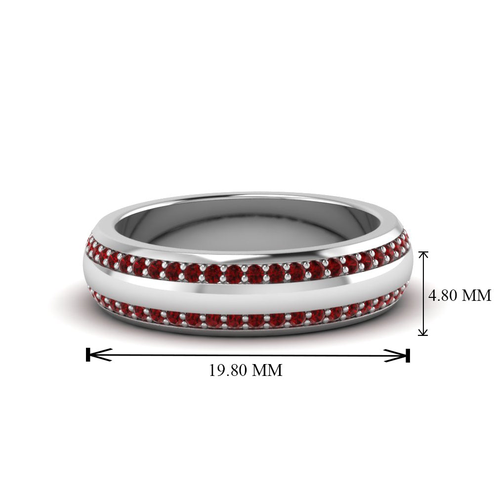 Beveled Edge Matte Eternity Mens Engagement Ring Fascinating Diamonds