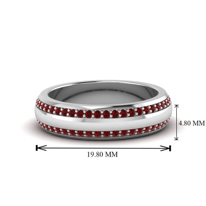 Beveled Edge Matte Eternity Mens Engagement Ring Fascinating Diamonds