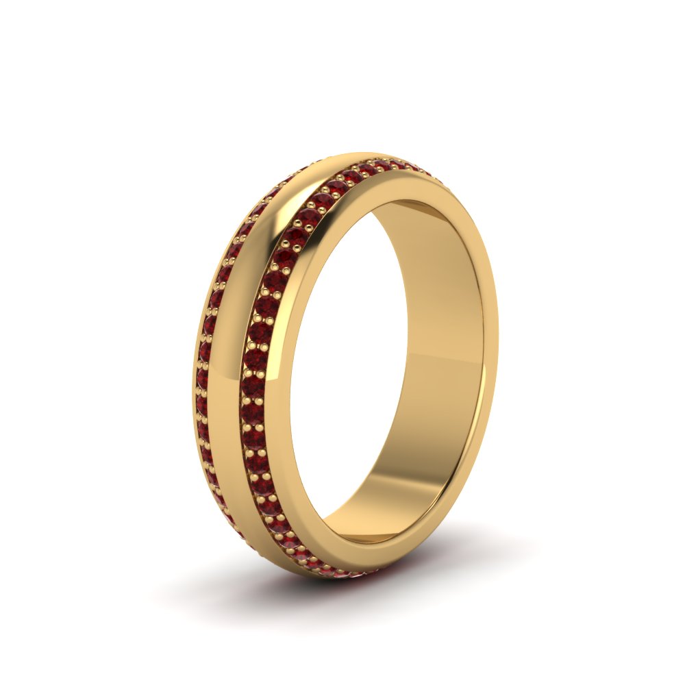 Beveled Edge Matte Eternity Mens Engagement Ring Fascinating Diamonds