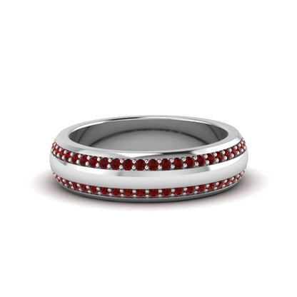 Beveled Edge Matte Eternity Mens Engagement Ring Fascinating Diamonds