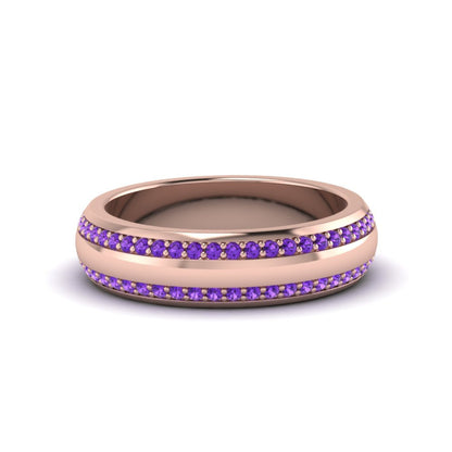 Beveled Edge Matte Eternity Mens Engagement Ring Fascinating Diamonds