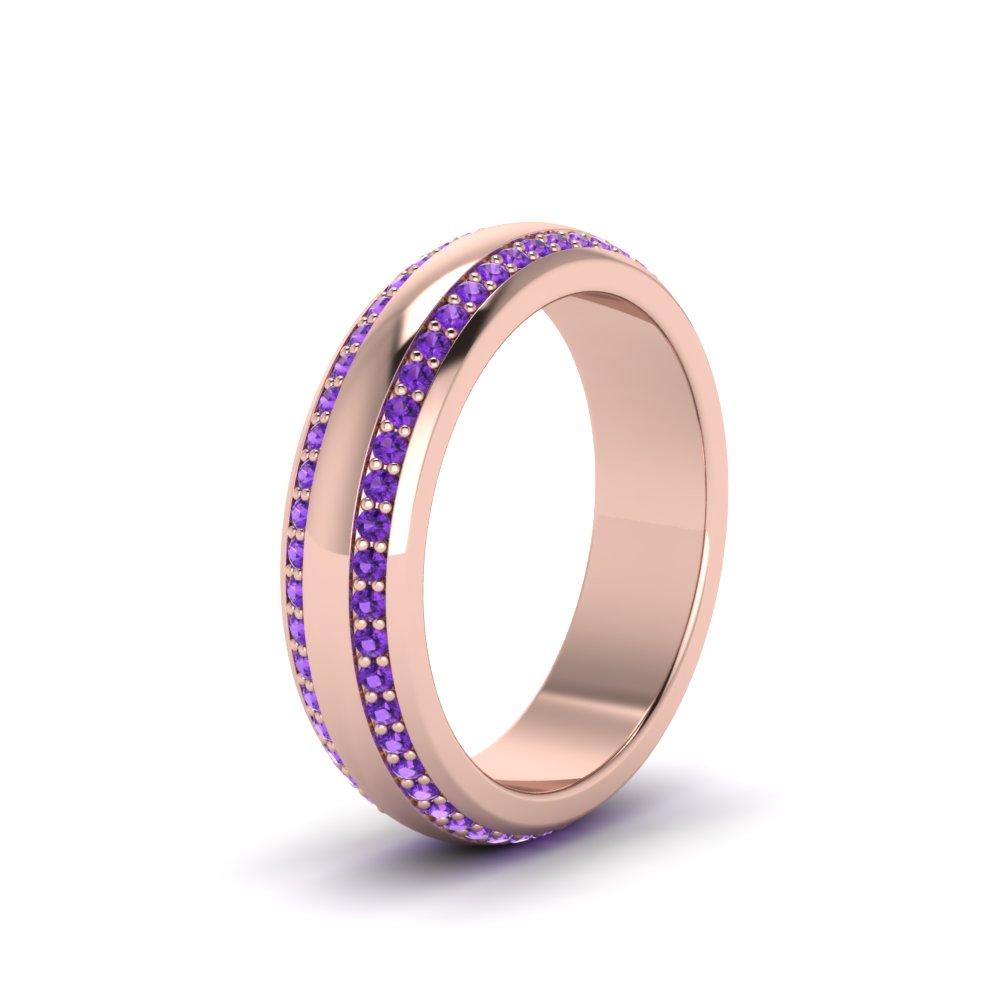 Beveled Edge Matte Eternity Mens Engagement Ring Fascinating Diamonds