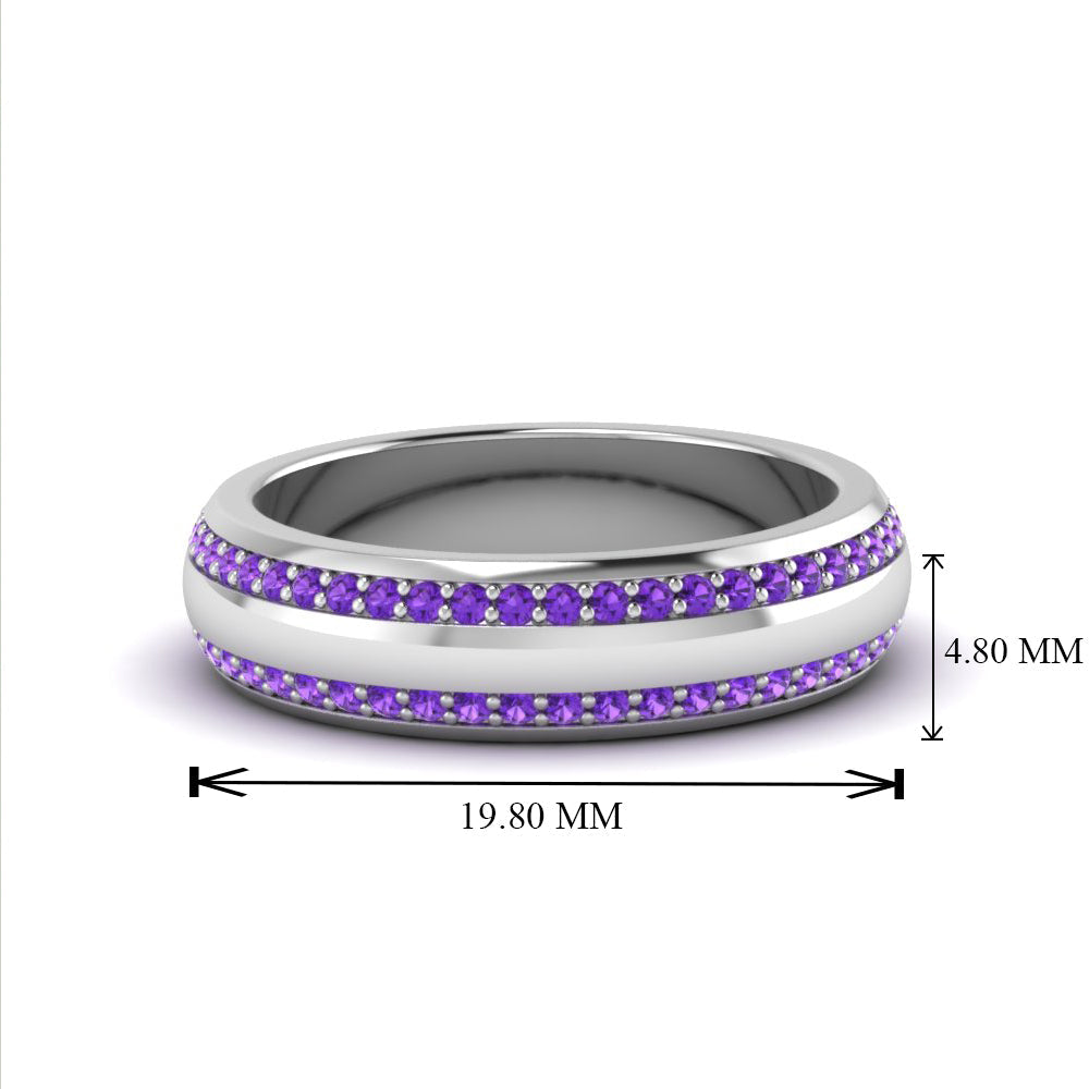 Beveled Edge Matte Eternity Mens Engagement Ring Fascinating Diamonds