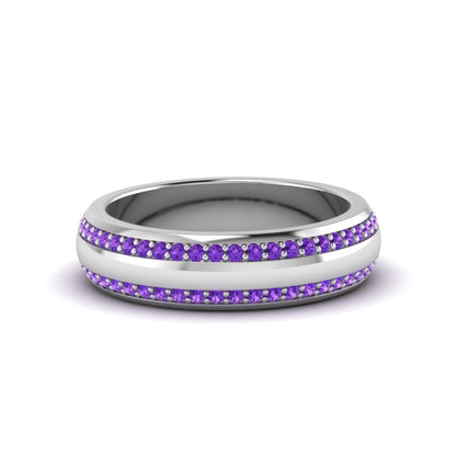 Beveled Edge Matte Eternity Mens Engagement Ring Fascinating Diamonds