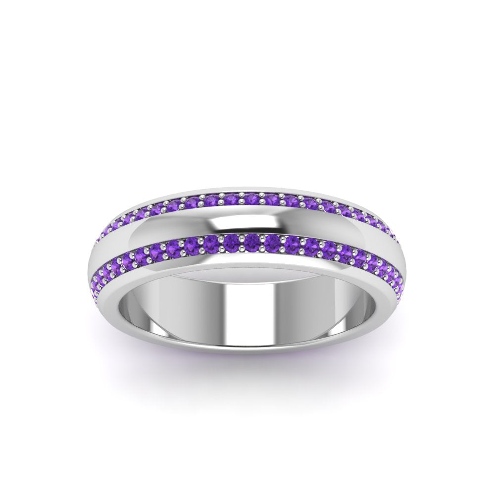 Beveled Edge Matte Eternity Mens Engagement Ring Fascinating Diamonds