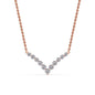 Round Graduated V-Necklace Fascinating Diamonds