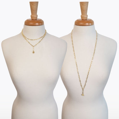 Roxy - Paperclip Chain w/ Horseshoe Coin - Large Link in Gold Urban-Equestrian