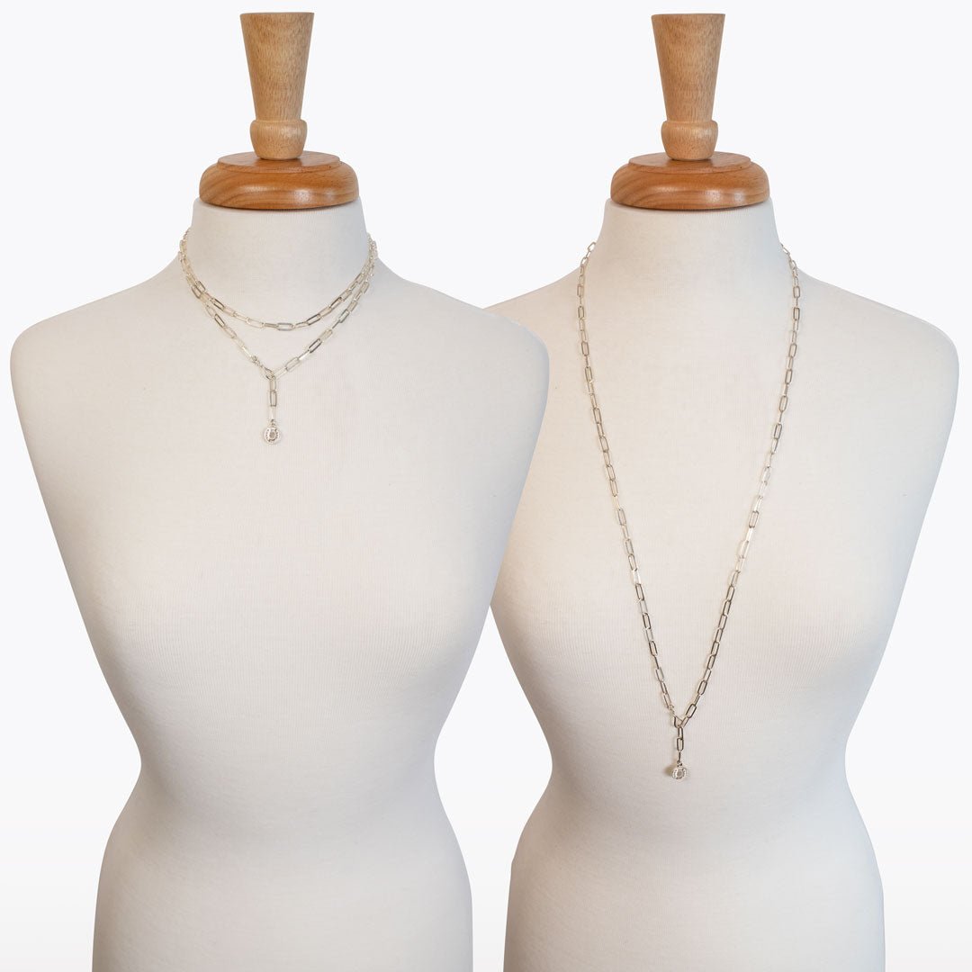 Roxy - Paperclip Chain w/ Horseshoe Coin - Large Link in Silver Urban-Equestrian