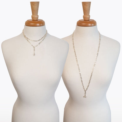Roxy - Paperclip Chain w/ Horseshoe Coin - Large Link in Silver Urban-Equestrian