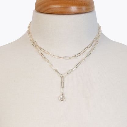 Roxy - Paperclip Chain w/ Horseshoe Coin - Large Link in Silver Urban-Equestrian