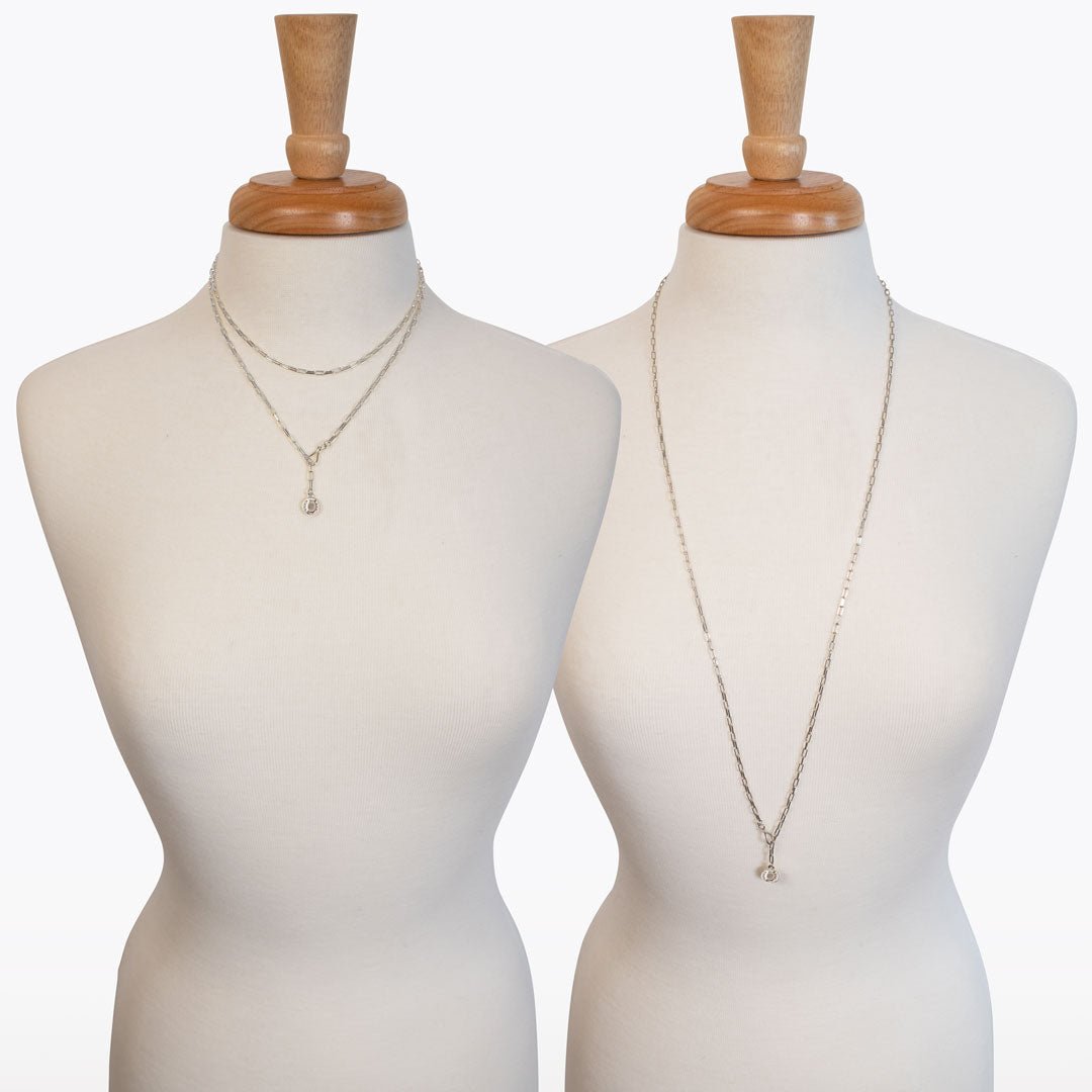 Roxy - Paperclip Chain w/ Horseshoe Coin - Petite Link in Silver Urban-Equestrian