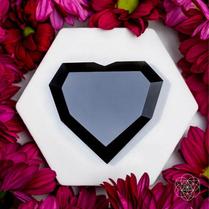 Royal Diamond Heart - Black Obsidian Negativity Repellent Conscious Items