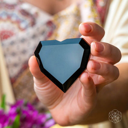 Royal Diamond Heart - Black Obsidian Negativity Repellent Conscious Items