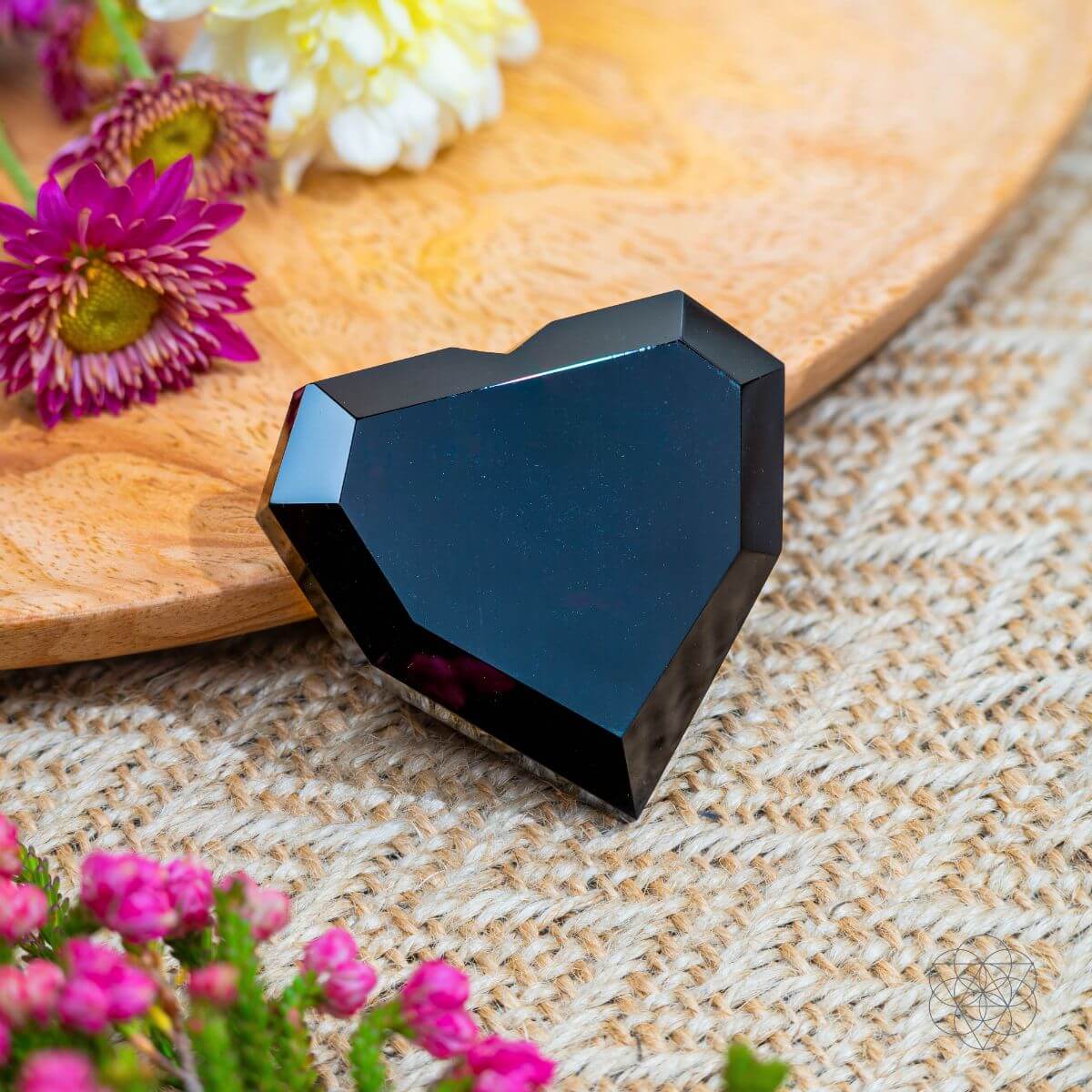 Royal Diamond Heart - Black Obsidian Negativity Repellent Conscious Items