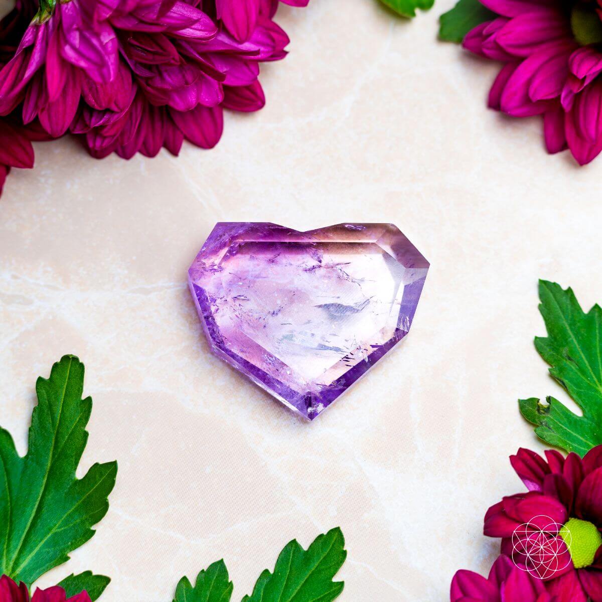 Royal Diamond Heart - Brazilian Amethyst for Manifestation Conscious Items