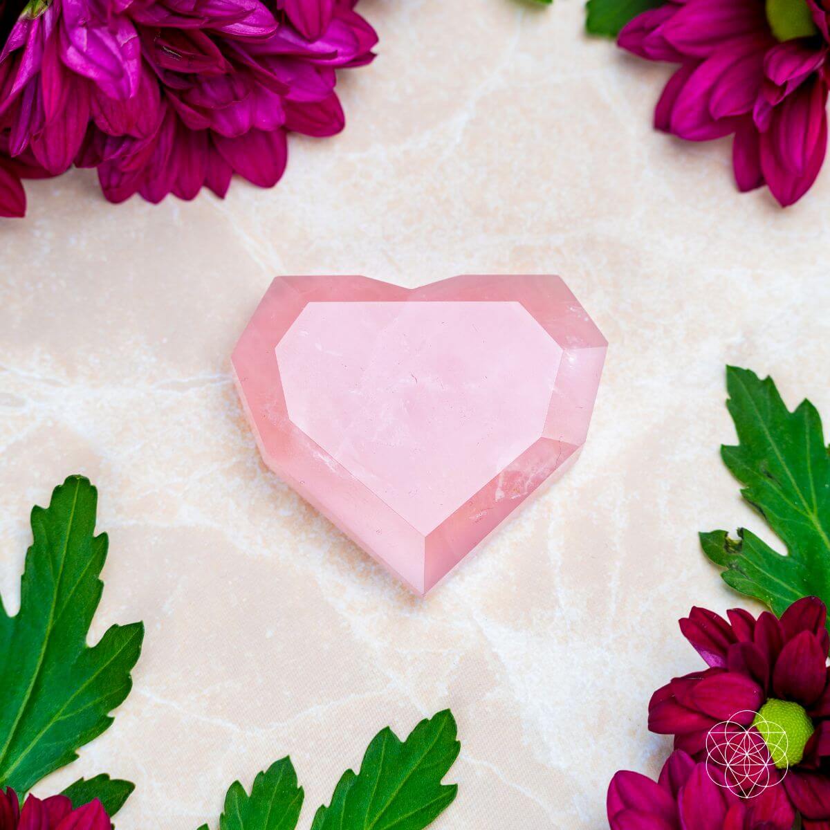 Royal Diamond Heart - Madagascar Rose Quartz for Infinite Love Conscious Items